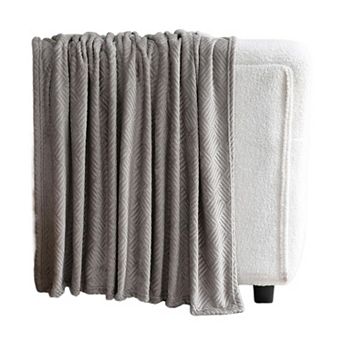 Kate Aurora Ultra Soft and Plush Hypoallergenic Boston Geo Accent Fleece Throw Blanket