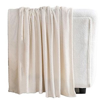 Kate Aurora Ultra Soft and Plush Hypoallergenic Boston Geo Accent Fleece Throw Blanket