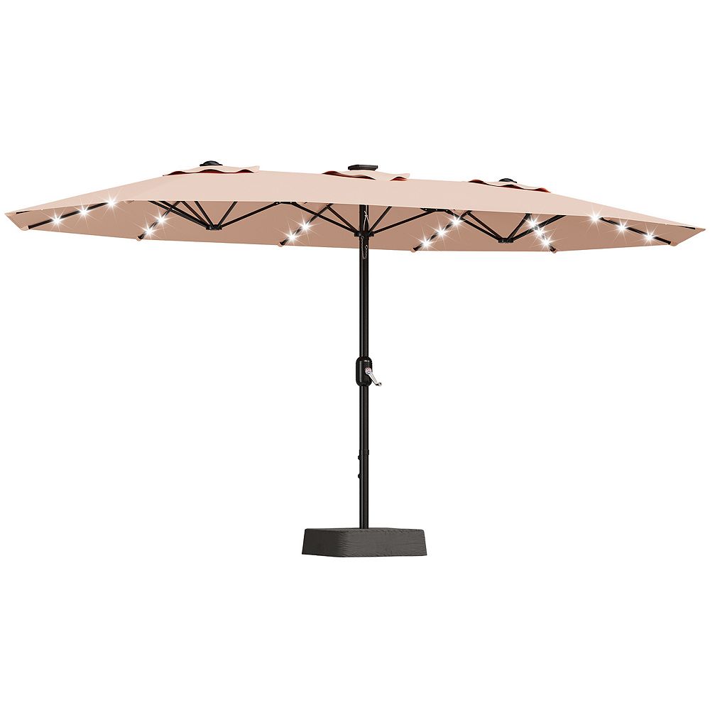 kohls patio umbrella with lights OVIOS 15ft Solar APP it provides long Solar Powered Tiki Patio Umbrella