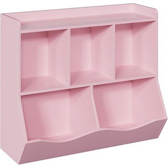 Toy Bookshelf and Bookcase, Multi Shelf with Cubby Organizer Cabinet