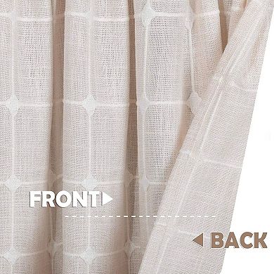 Kate Aurora 3 Piece Claire Embroidered Cafe Rod Pocket Kitchen Curtain Tier And Valance Set