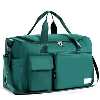 37L Women Gym Duffle Bag Shoe Compartment Wet Pocket Carry On Weekender