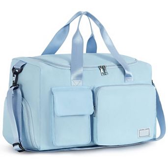 37L Women Gym Duffle Bag Shoe Compartment Wet Pocket Carry On Weekender