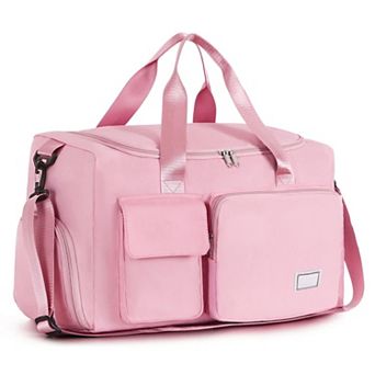 37L Women Gym Duffle Bag Shoe Compartment Wet Pocket Carry On Weekender