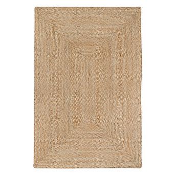 Homespice Premium Handwoven Jute Rug, Thick Durable Build, Low Shedding, Farmhouse Boho Decor Style