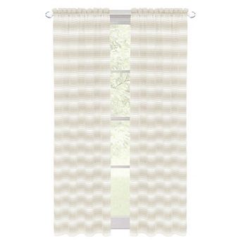 Kate Aurora 1 pc Isabelle Abstract Rod Pocket Semi Sheer Window Curtain Panel