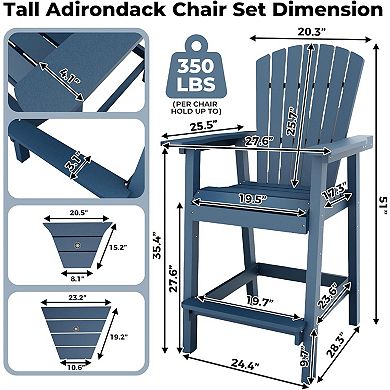 HDPE Frog Chair Series, Including Adirondack, Outdoor, Durable Patio Options