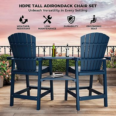 HDPE Frog Chair Series, Including Adirondack, Outdoor, Durable Patio Options
