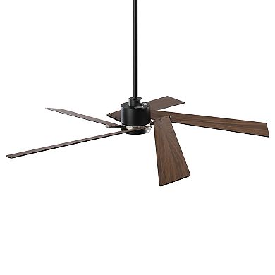 60" Modern 5 Reversible Blades Ceiling Fan with Dimmable LED Light and Remote Control