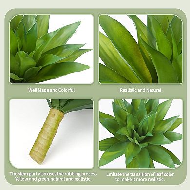 2 PCS 22" UV-Resistant Artificial Agave Plants Set