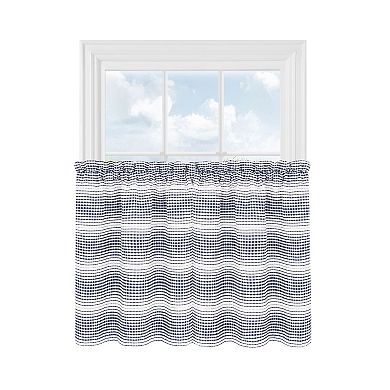 Kate Aurora Isabelle Abstract 3 Piece Cafe Rod Pocket Kitchen Curtain Tier And Valance Set