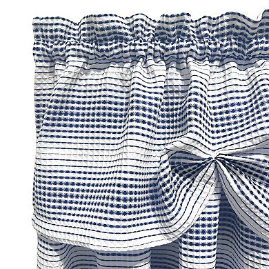 Kate Aurora Isabelle Abstract 3 Piece Cafe Rod Pocket Kitchen Curtain Tier And Valance Set