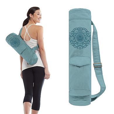 Yoga Mat Bag Full-Zip Adjustable Strap Cargo Pocket Phone Earbuds Slit
