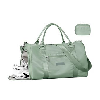 Women's Sports Duffle Bag with Toiletry Bag, Gym Tote Overnight Hospital Bag with Wet Pocket