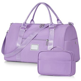 Women's Sports Duffle Bag with Toiletry Bag, Gym Tote Overnight Hospital Bag with Wet Pocket