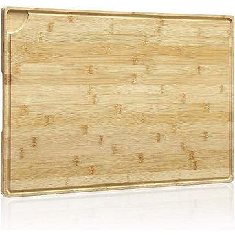Cutting Board 24x16 in with Deep Juice Groove & Handles, Chopping Board for Meat & Vegetables