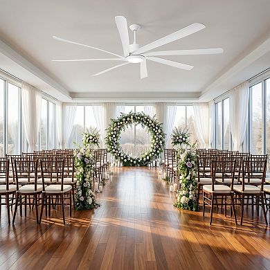 100" Industrial Large HVLS Ceiling Fan with Dimmable LED Light and Remote