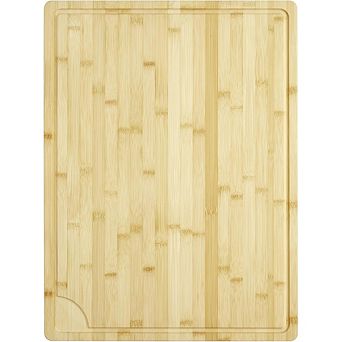 Cutting Board 24x18 in with Deep Juice Grooves & Handles, Butcher Block for Meat & Vegetables