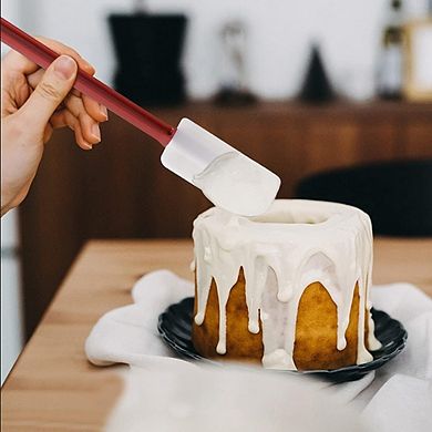 2-Piece Silicone Spatula Set, Heat-Resistant 500°F, Flexible Rubber Scrapers