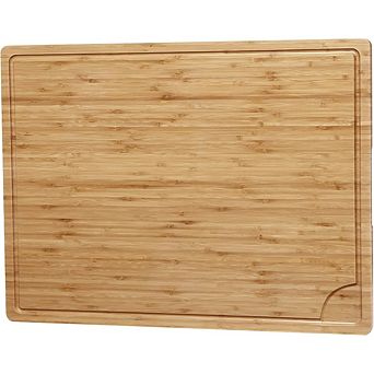 Cutting Board 24"X18" with Side Handle & Juice Groove for Turkey, Meat, Vegetables, BBQ