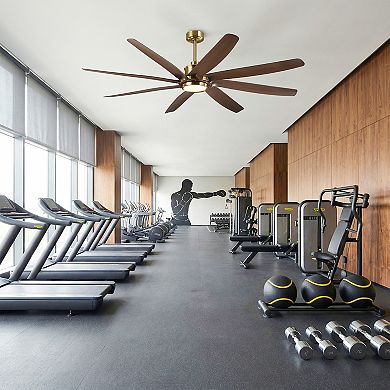 72" Industrial Large HVLS Ceiling Fan with Dimmable LED Light and Remote