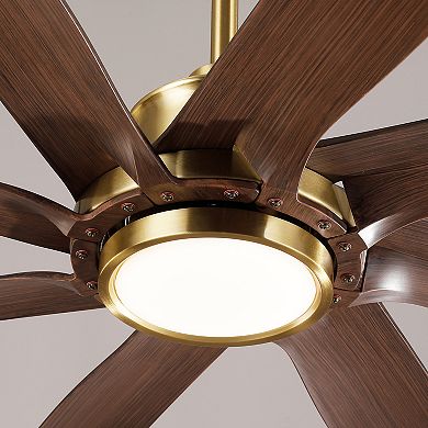 72" Industrial Large HVLS Ceiling Fan with Dimmable LED Light and Remote