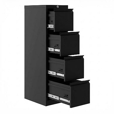 4-Drawer File Cabinet with Lock - Heavy Duty Metal Filing Cabinet