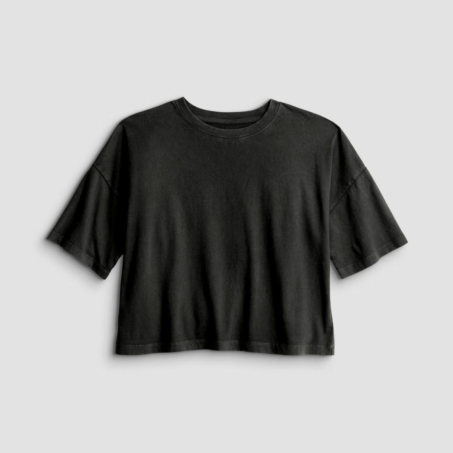 Футболка SO® Short Sleeve Boxy для девочек, цвет: Чёрный — фото 1