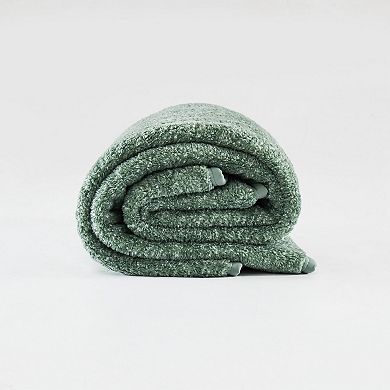 Brooklyn Loom Heathered Sherpa Bed Blanket