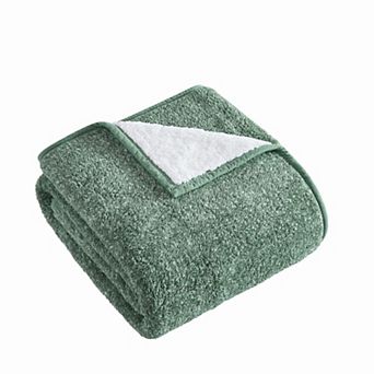 Brooklyn Loom Heathered Sherpa Bed Blanket