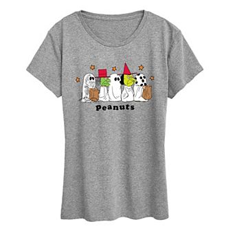 Women's Peanuts Halloween Trick-or-Treat Graphic Tee