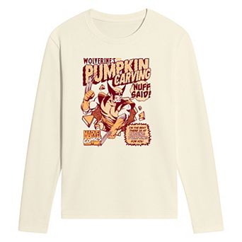 Men's Wolverine's Pumpkin Carving Long Sleeve Graphic Tee