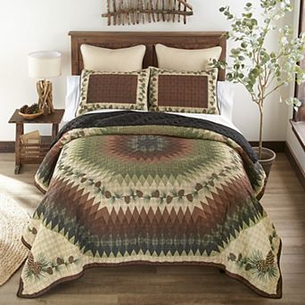 Donna Sharp Pine Circle Quilt Set with Pillowcases