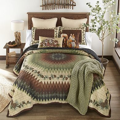 Donna Sharp Pine Circle Quilt Set with Pillowcases