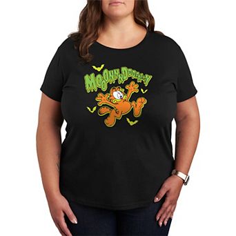 Plus Size Garfield Spooky Monday Graphic Tee
