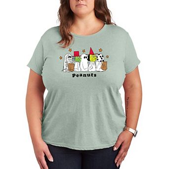 Plus Size Peanuts Halloween Trick-or-Treat Graphic Tee