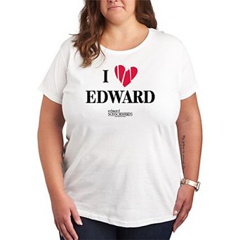 Plus Size Edward Scissorhands I Love Edward Graphic Tee