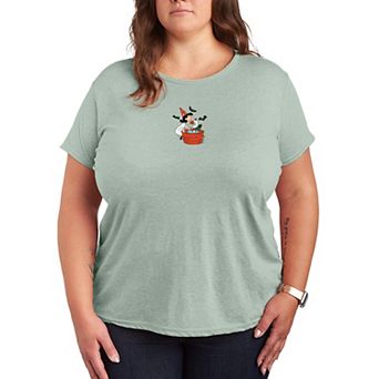 Plus Size Peanuts Lucy & Snoopy Apple Bobbing Graphic Tee