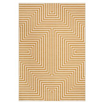 Fashionwu Geometric Abstract Rug for Living Room Washable Non Slip Carpet Indoor Soft Thin Mats
