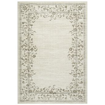 Scalloped Runner Rug for Hallway Non-Slip Modern Carpet Runner, Stain-Resistant