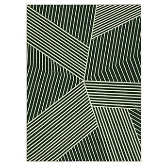 Fashionwu Modern Striped Rug Washable Non Slip Carpet Indoor Soft Thin Mat for Living Room