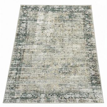 Washable Area Rug for Living Room, Soft Velvet Carpet with Non-Slip Backing