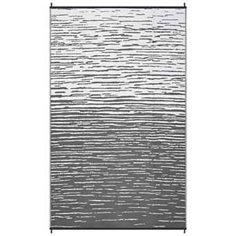 Reversible Waterproof Outdoor Rug, UV Resistant PE Mat with Carry Bag & Stakes for RV Camping Deck