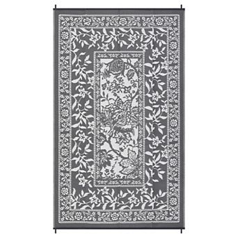 Waterproof Reversible Outdoor Rug, Foldable Plastic Straw Carpet for Patio Camping RV Deck Balcony