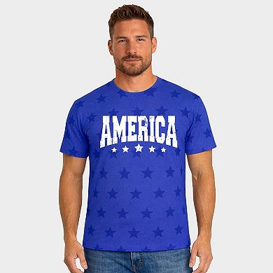 America Varsity Star Distressed - Men's Short Sleeve Star Tee