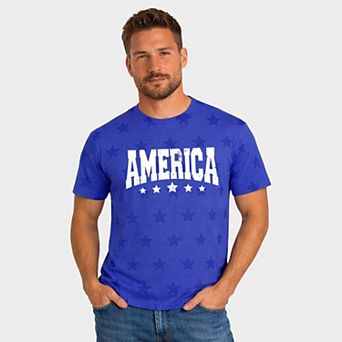 America Varsity Star Distressed - Men's Short Sleeve Star Tee
