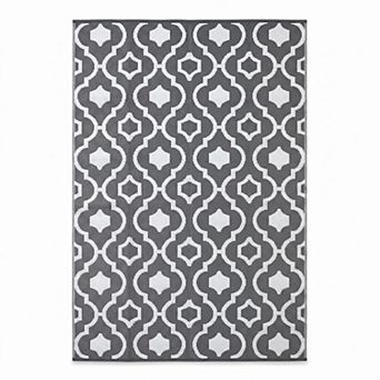 Weather-Resistant Patio Rug Outdoor Area Rug Waterproof Deck Mat Reversible & Lightweight