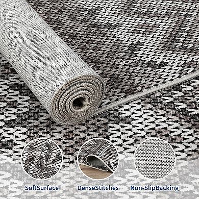 Fashionwu Vintage Pattern Rug Non Slip Floor Mat for Living Room Indoor Soft Thin Carpet