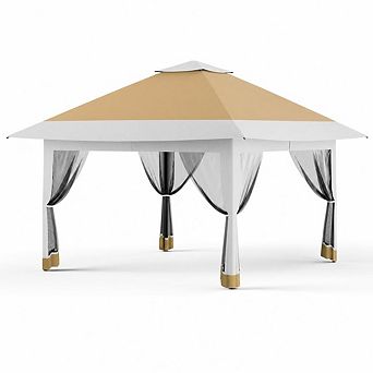 Instant Canopy Tent Outdoor Shelter with Mesh Walls Adjustable Height Gazebo
