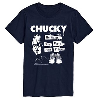 Big & Tall Chucky He Wants You For a Best Friend Graphic Tee